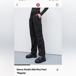 Lululemon Mid Rise Dance Studio Pants